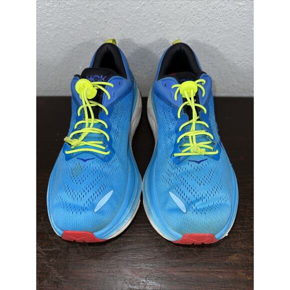 Hoka One Bondi 8 Men's Size 11 D Running Shoes Virtual Blue Swim Day 1123202 VSW - Picture 2 of 12